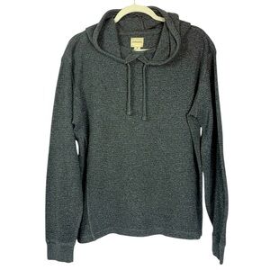 G.H.Bass&Co. popover hooded long sleeve thermal top Sz M Gray